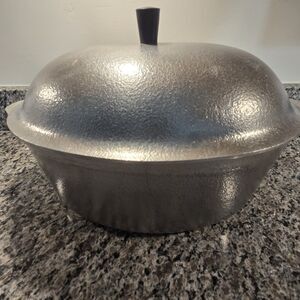 VTG Hammered Club Aluminum Hammercraft Cookware Oval Roaster Dutch Oven 16x10”